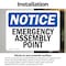 Signmission Emergency Assembly Point, 10 in W x Rectangle, Vinyl Decal OS-2PACK-NS-D-710-L-11754 - alternate 2